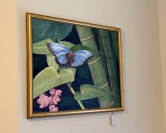 Hand Painted Acrylic Butterfly Artwork