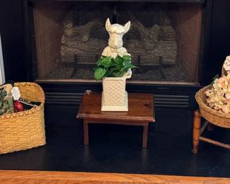 Wicker Foot Stool, Primitive Stool & More