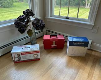 Tool Box, Heated Throw, Massager 