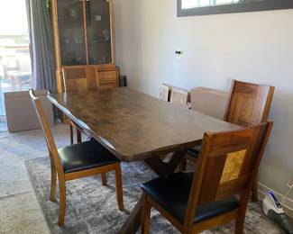 dining table and china cabinet