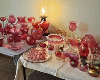 Gorgeous Selection of Cranberry Glassware