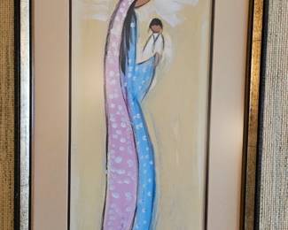 Art work Signed by DeGrazia "Mother and Child" 1/25