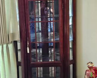Mahogany Corner China Cabinet