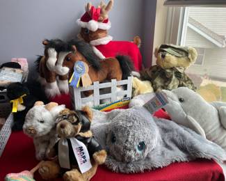 Coolest Stuffed Animal Collection--Manta Ray, Clydesdales, Baby Goat (Kid) etc.,