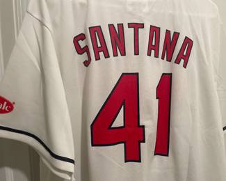 Carlos Santana #41 Cleveland Indians Sugardale "Dollar Dog" Souvenir Jersey