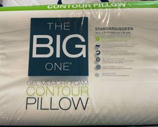 The BIG One Gel Memory Contour Pillow--Unused Queen Size