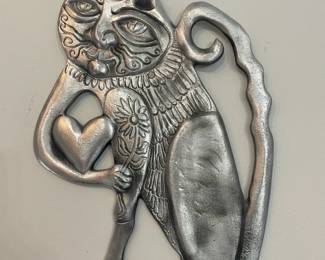 Don Drumm Large 15"x12" Wall Art Cat Sculpture