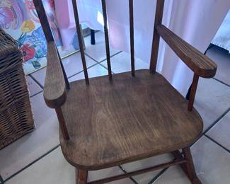Wooden rocking chair