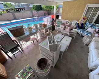 White wicker and outdoor furniture