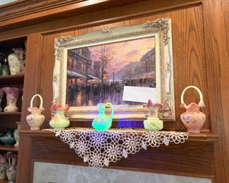 Large Selections of Fenton ~ Thomas Kinkade Art