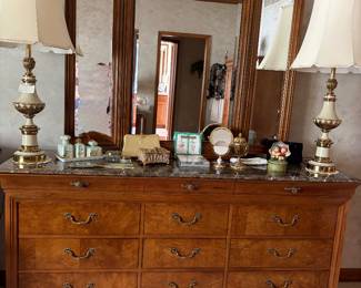 Large Thomasville Dresser with Mirror