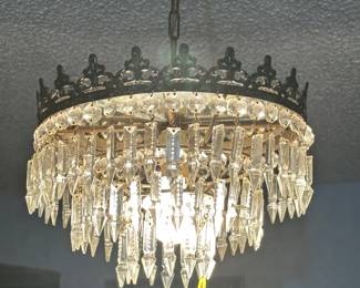 Antique Ceiling Light Vintage 1920's Edwardian Style, 3 Tier/Wedding Cake Chandelier