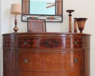 Antique French Louis XV-style Demi-Lune Console Chest