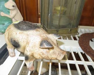 Antique Cast Iron Pig Bank