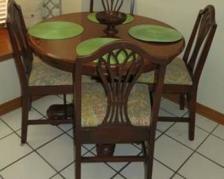 Antique Mahogany Kitchen Table Set