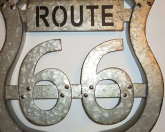 ROUTE 66 Galvanized Metal Sign