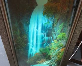 Vintage Motion Light-Up Waterfall Picture with Nature Sounds