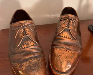 Bronzed shoes