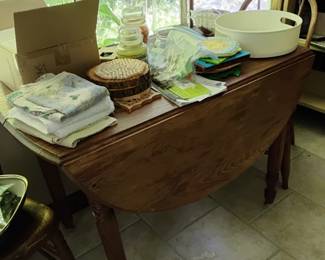 Drop leaf table and 2 chairs