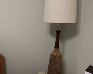 Amazing mid century cork lamp