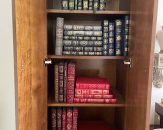 Leather bound books.