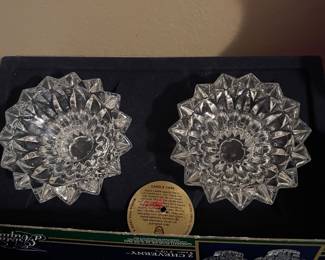 Crystal candle holders