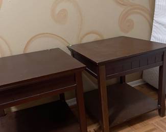 3 mahogany end tables