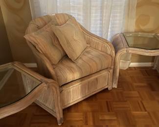 Chair and end tables