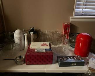 Vintage kitchen and crystal
