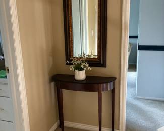 Large mirror and hall table