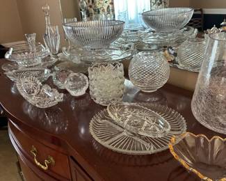 More cut glass serving pieces
