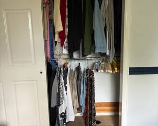 Men's and women's clothes, ties, satin hangers