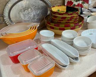 1960's Pyrex Bowls, Salad Bowls, small bowls