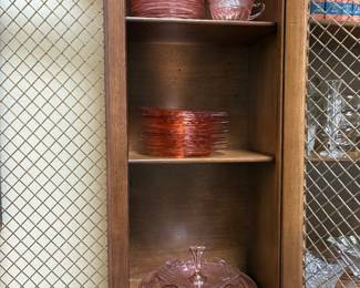 Pressed glass pink