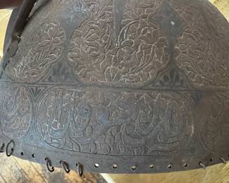 19th Century Indo-Persian Khula Khud Steel Helmet with Chainmail, $1450