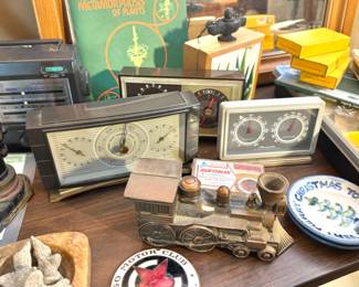 Weather Station Barometer Thermometer Hygrometer Atomic Era Office Decor, $35–$75