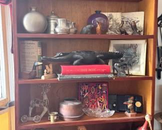 Walnut Open Bookcase Display Shelf, $400
