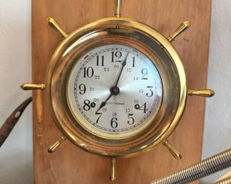 Seth Thomas Ship's Wheel Wall Clock, $50