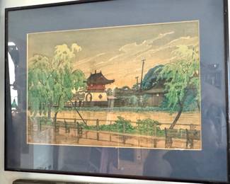 Japanese Temple Landscape Print, $40
