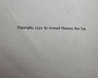 The Quest of the Romanoff Treasure by Armand Hammer 1932, $40