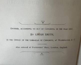 Here and Hereafter or Man in Life and Death by Uriah Smith 1897, $40
