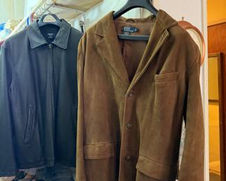 Polo Ralph Lauren Brown Suede Leather Blazer Sport Coat Men's Large