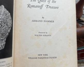 The Quest of the Romanoff Treasure by Armand Hammer 1932, $40