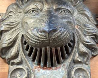 Lion Head Victorian Cast Iron Vent Cover, $50