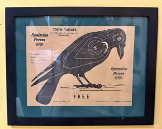 Remington Peters DuPont Crow Target Shooting Gallery Advertising Print Framed, $115