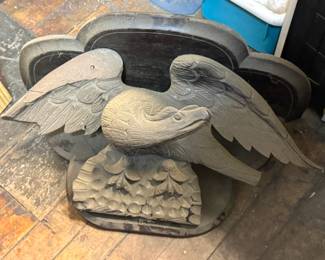 American Eagle Wooden Folk Art Shelf - $45