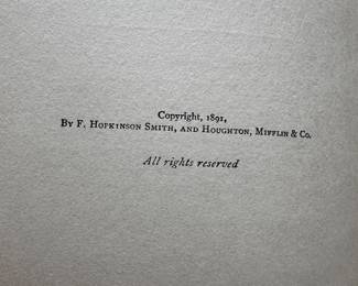 Colonel Carter Cartersville by F. Hopkinson Smith 1891, $20