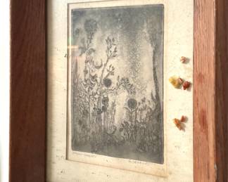 Botanical Etching, $45