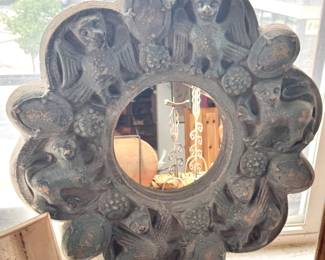 Folk Art Cast Stone Nature Motif Wall Decor, $350