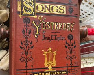 Songs of Yesterday by Benjamin F. Taylor 1877, $25